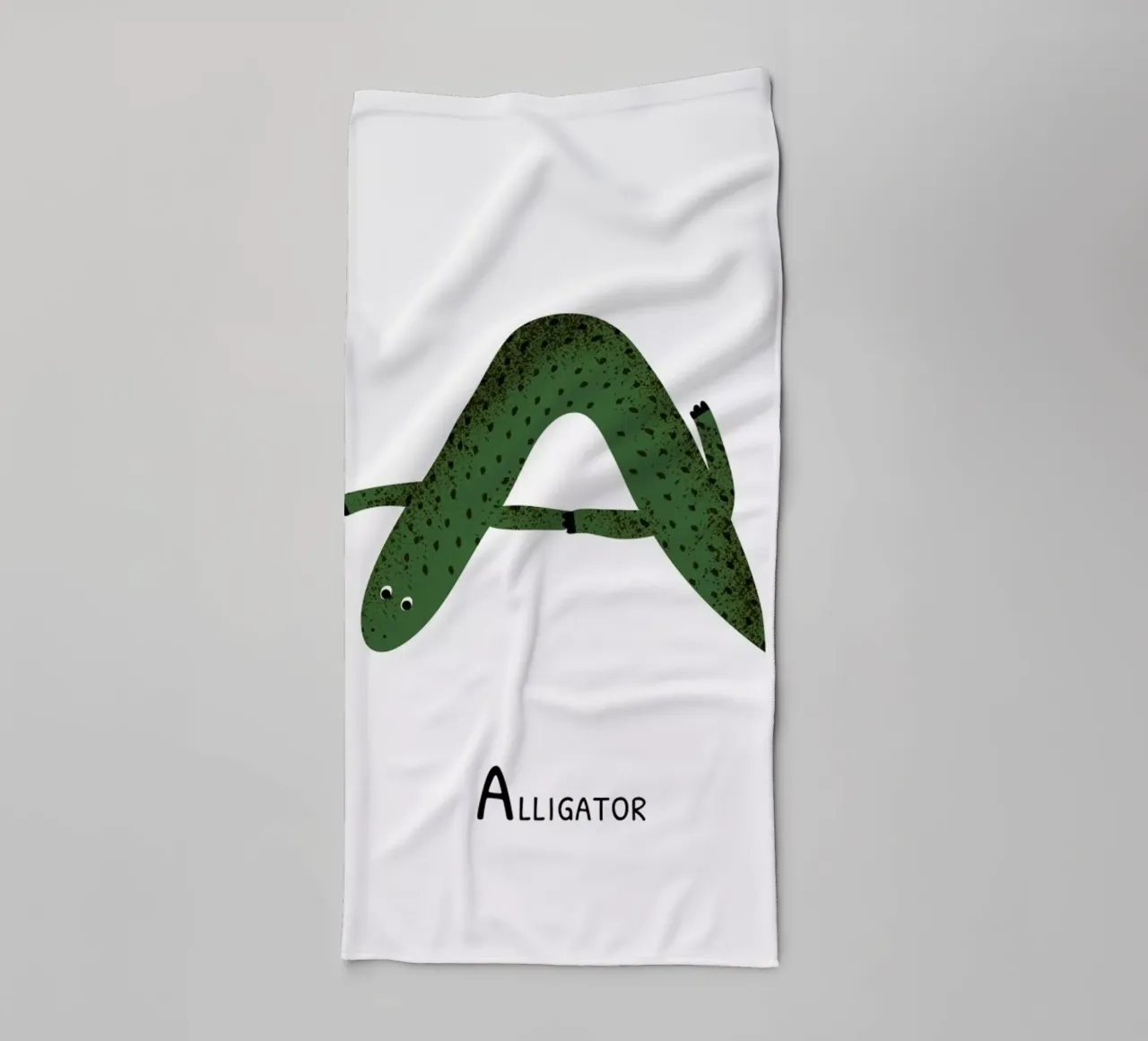 A for Alligator asciugamano da bagno da Little Flourishes