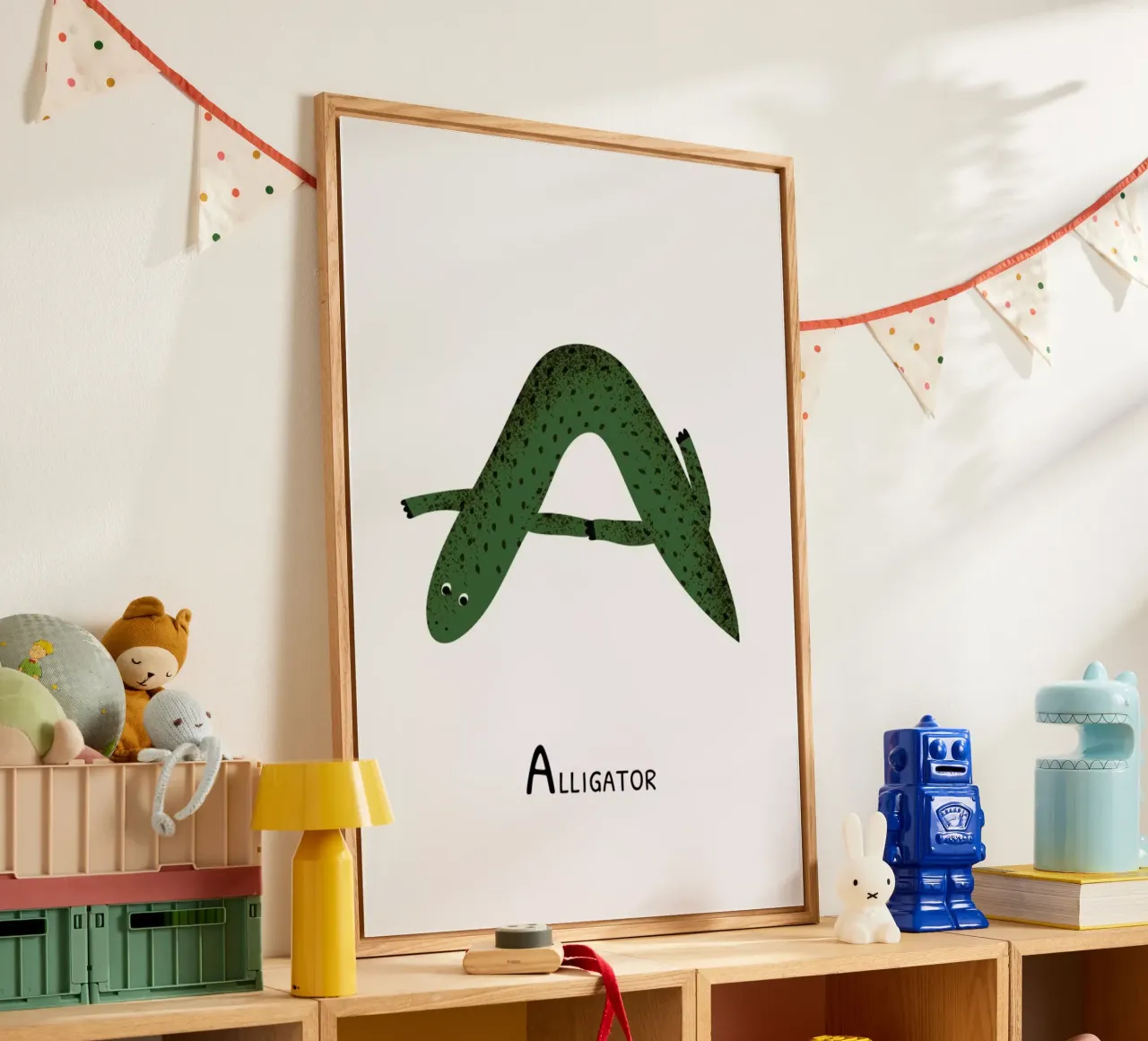 A for Alligator plexiglass da Little Flourishes