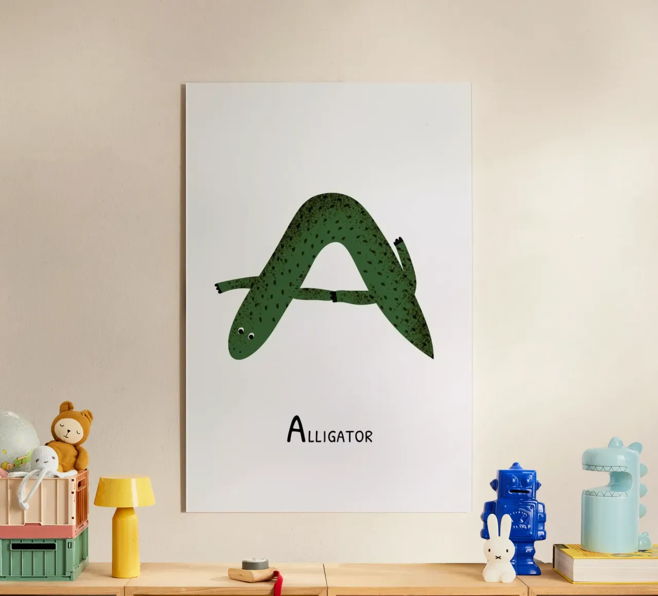 A for Alligator plexiglass da Little Flourishes
