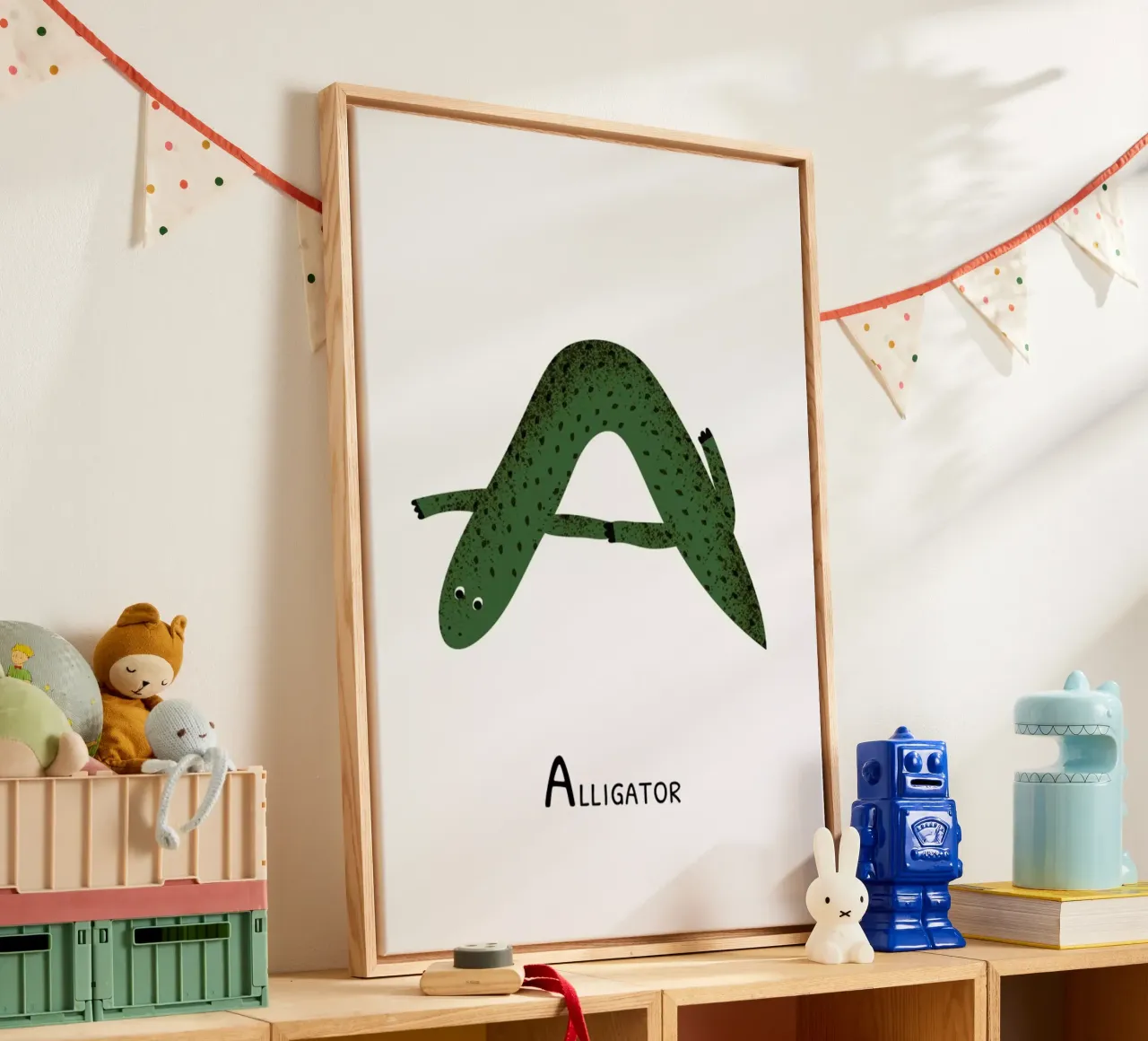 A for Alligator canvas by Little Flourishes