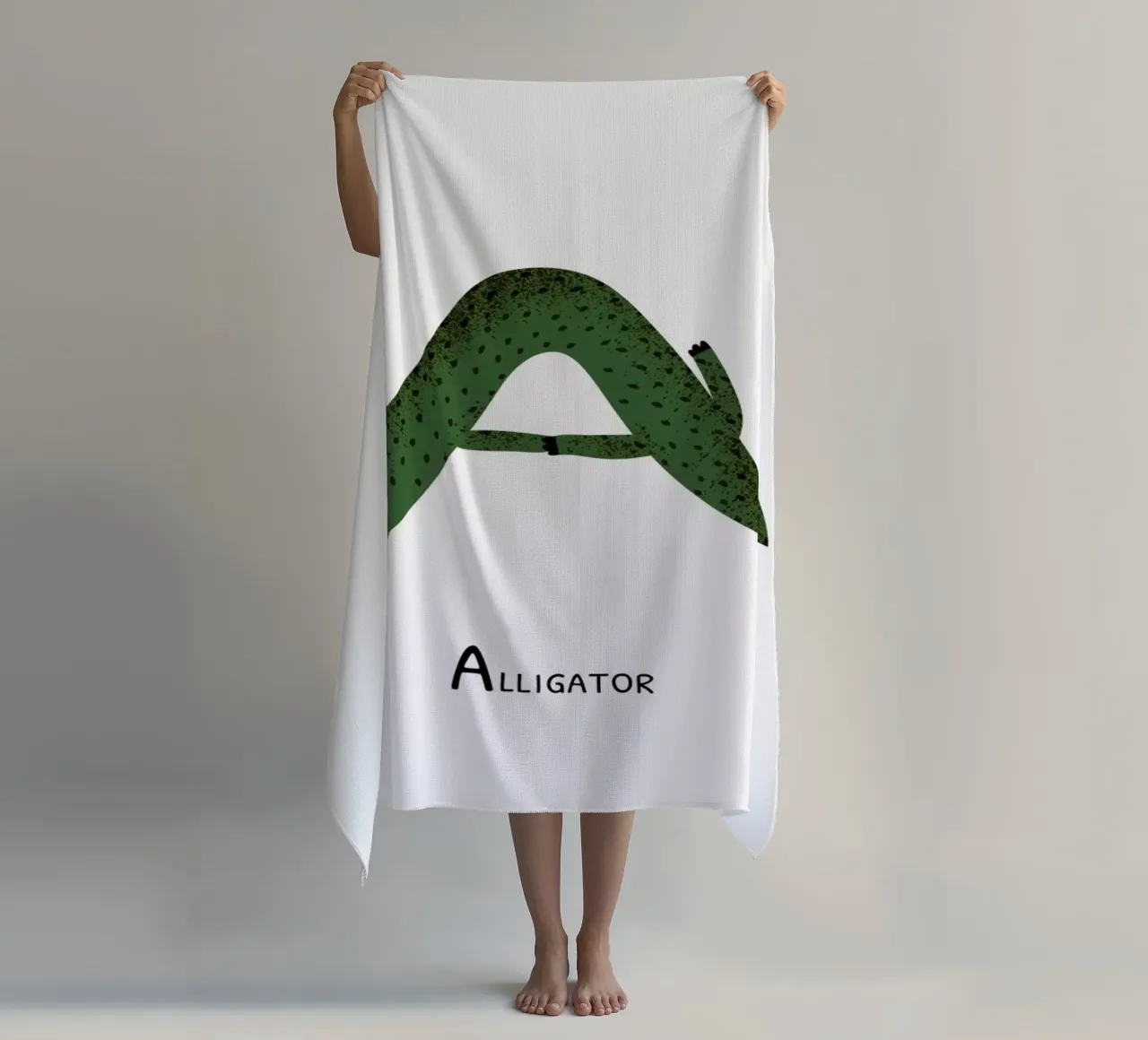 A for Alligator telo mare da Little Flourishes