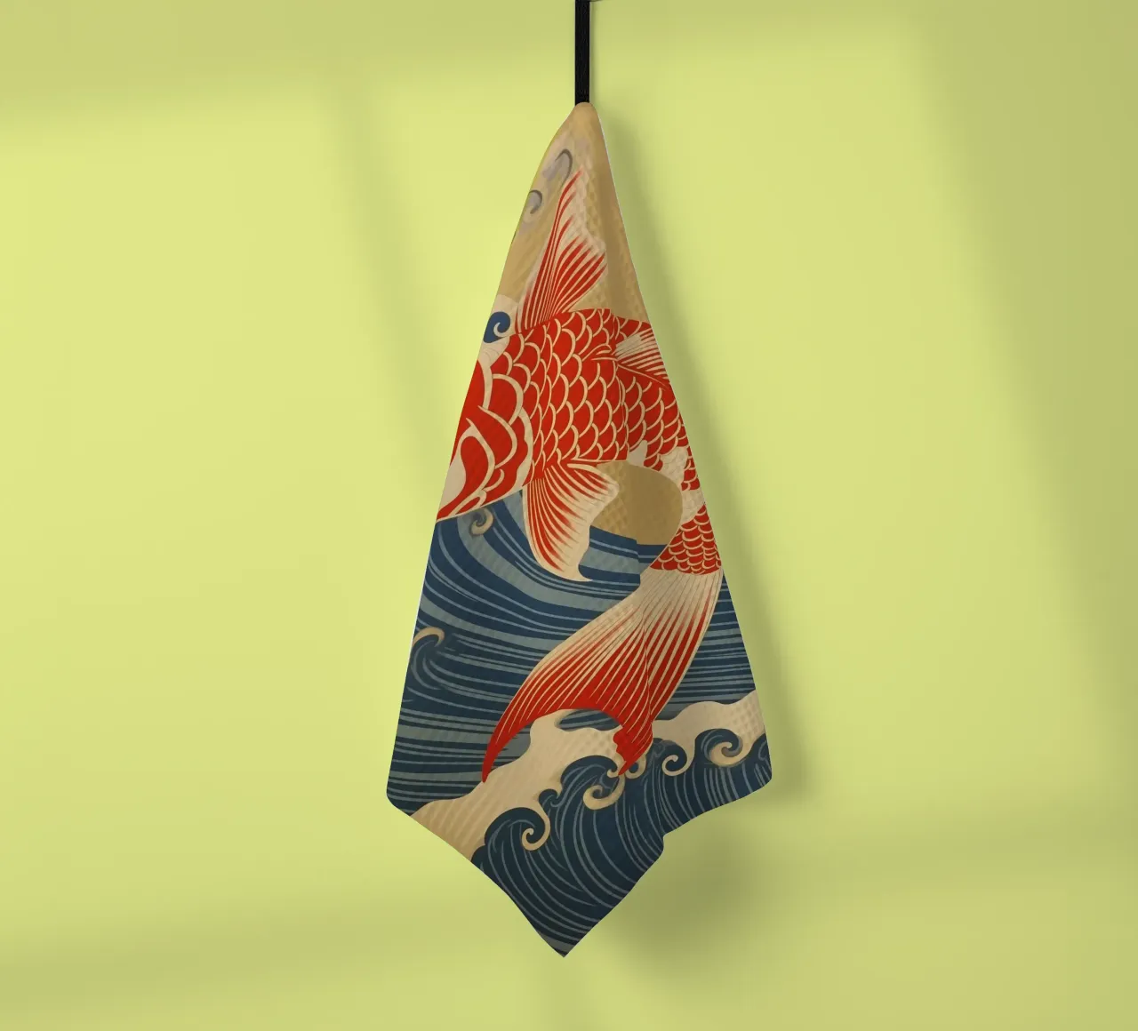 Carpa koi giapponese rossa e oro | stile giapponese canovaccio da cucina da Autofocus