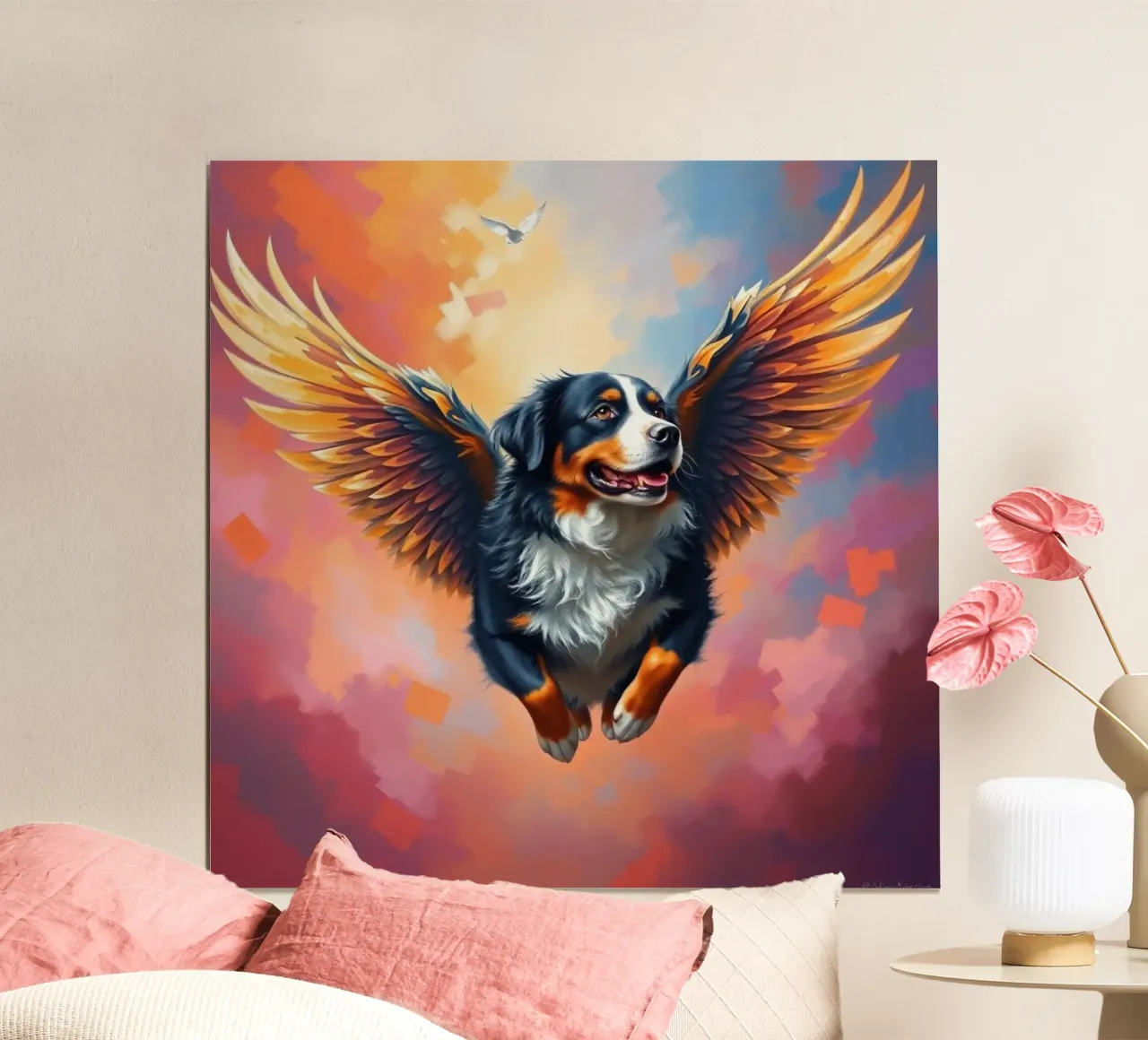 Un angelo del cielo #28 poster con telaio in legno da Yumis.Beargang.and.Me
