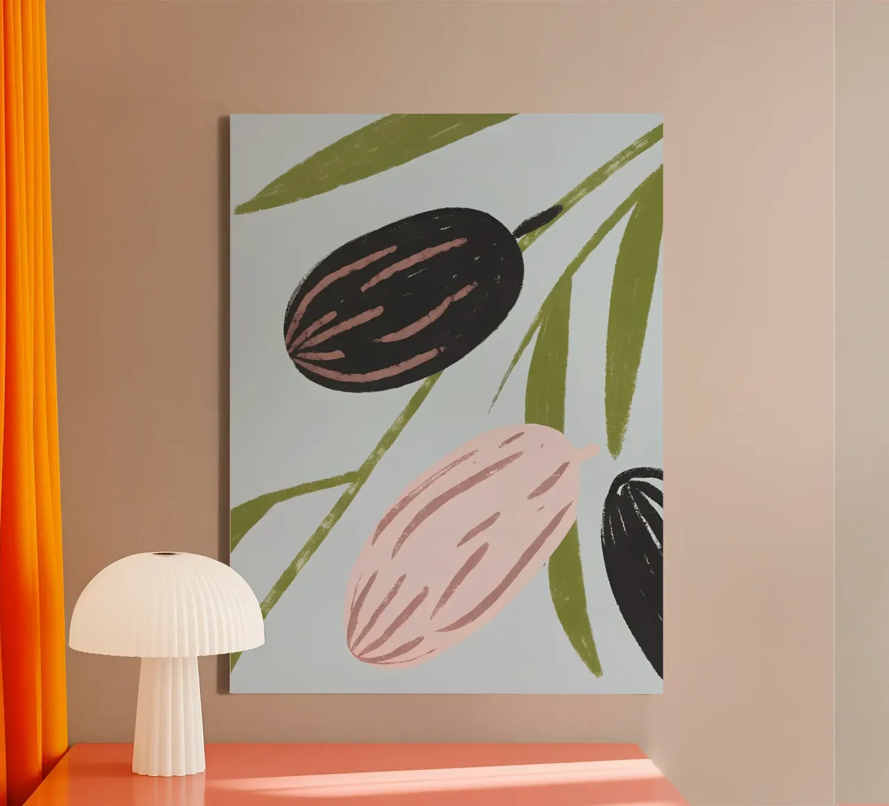 Olijven canvas met Baklijst van PERSONAL TOUCH