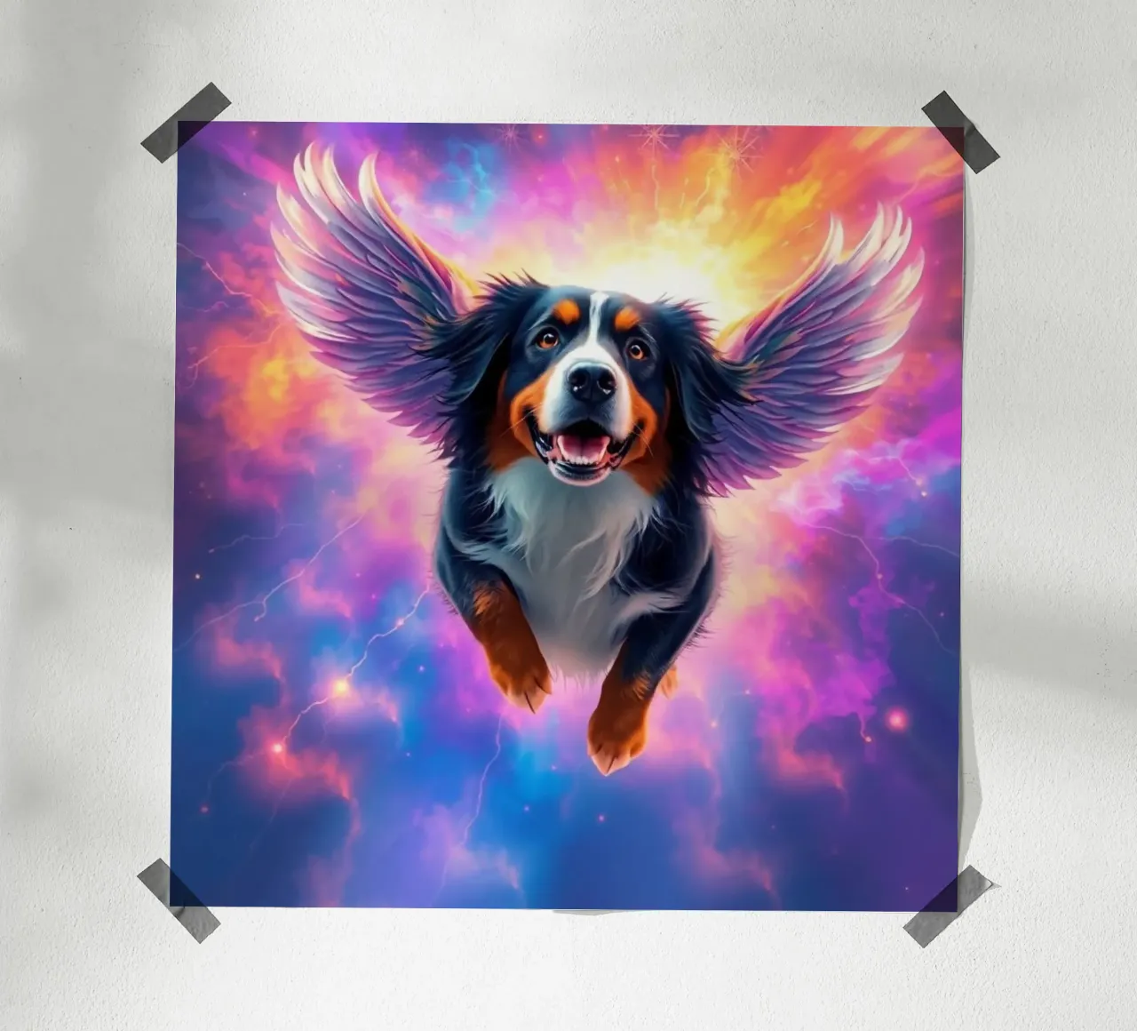 Un angelo del cielo #29 poster con telaio in legno da Yumis.Beargang.and.Me