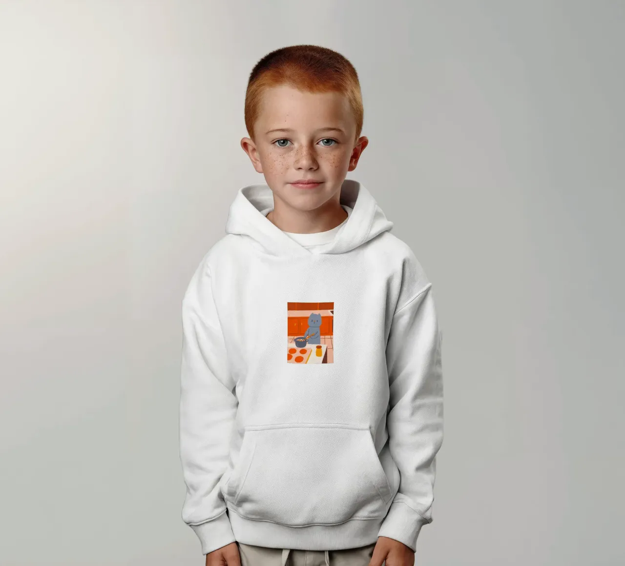 Il gatto sta cucinando felpa bambino con cappuccio da PERSONAL TOUCH
