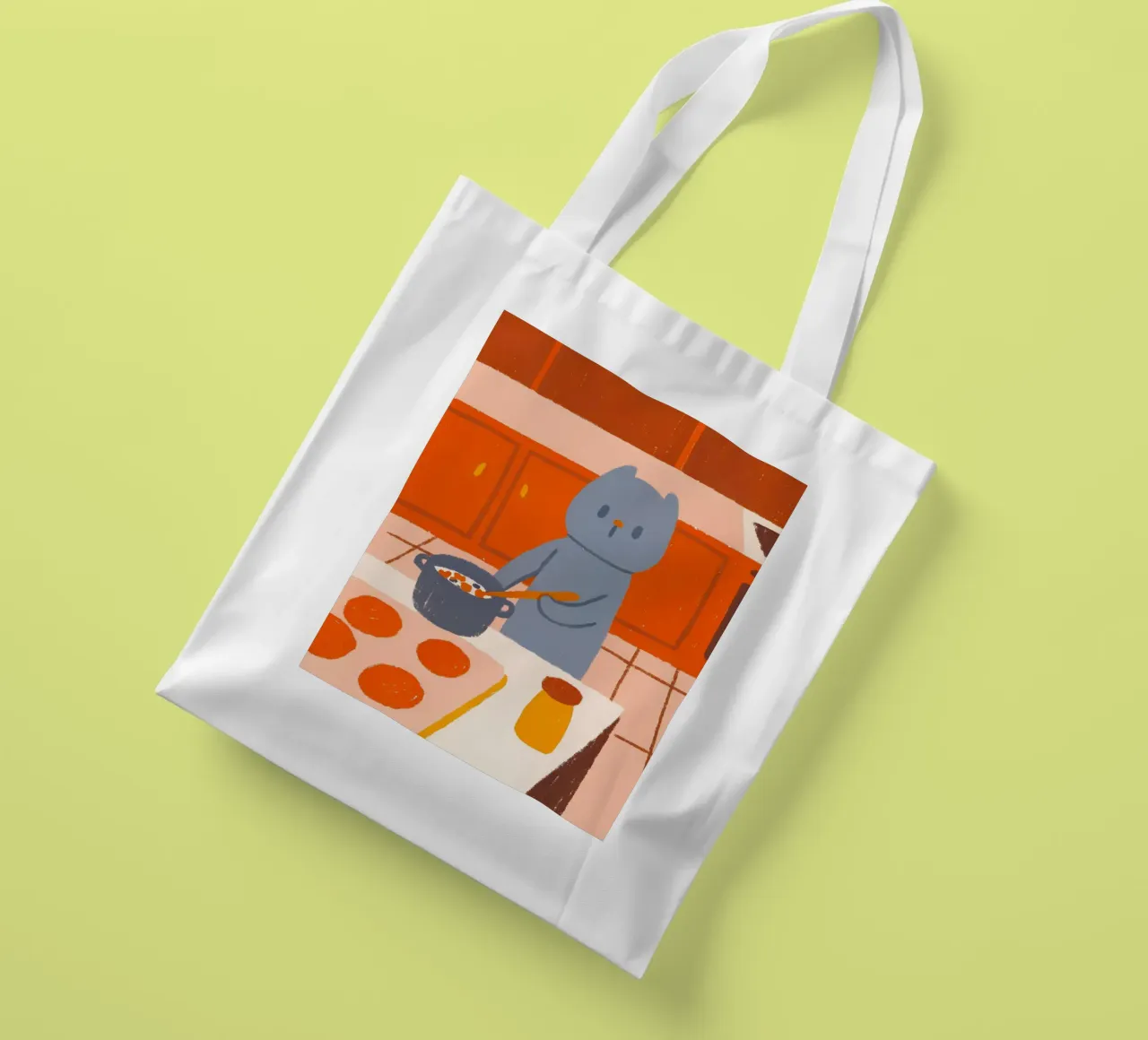 Il gatto sta cucinando borsa in juta da PERSONAL TOUCH