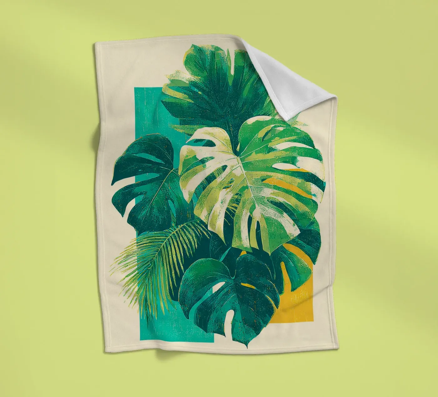 Leaves Tropical E fleecedeken van Mateo