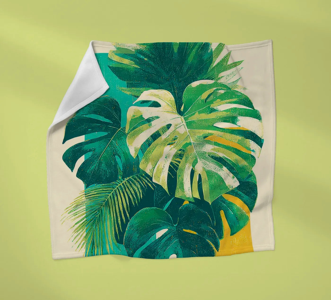 Leaves Tropical E fleecedeken van Mateo