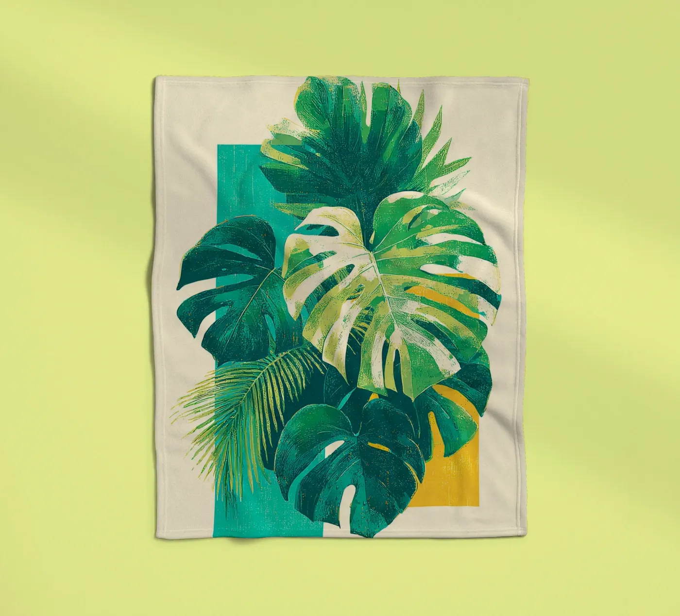 Leaves Tropical E fleecedeken van Mateo