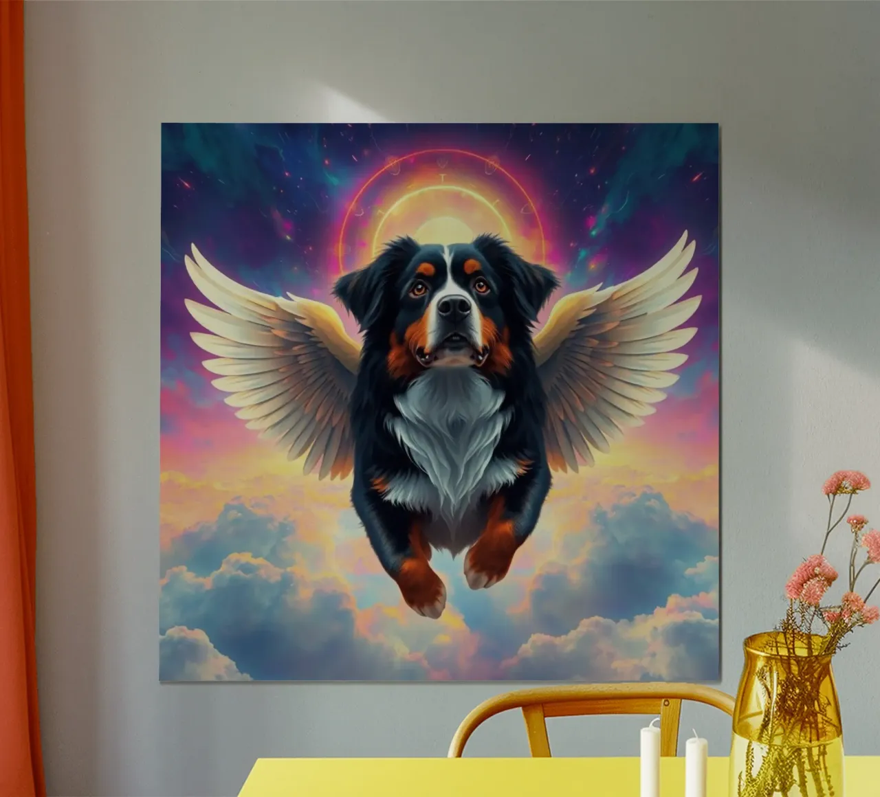 Un angelo del cielo #30 poster con telaio in legno da Yumis.Beargang.and.Me