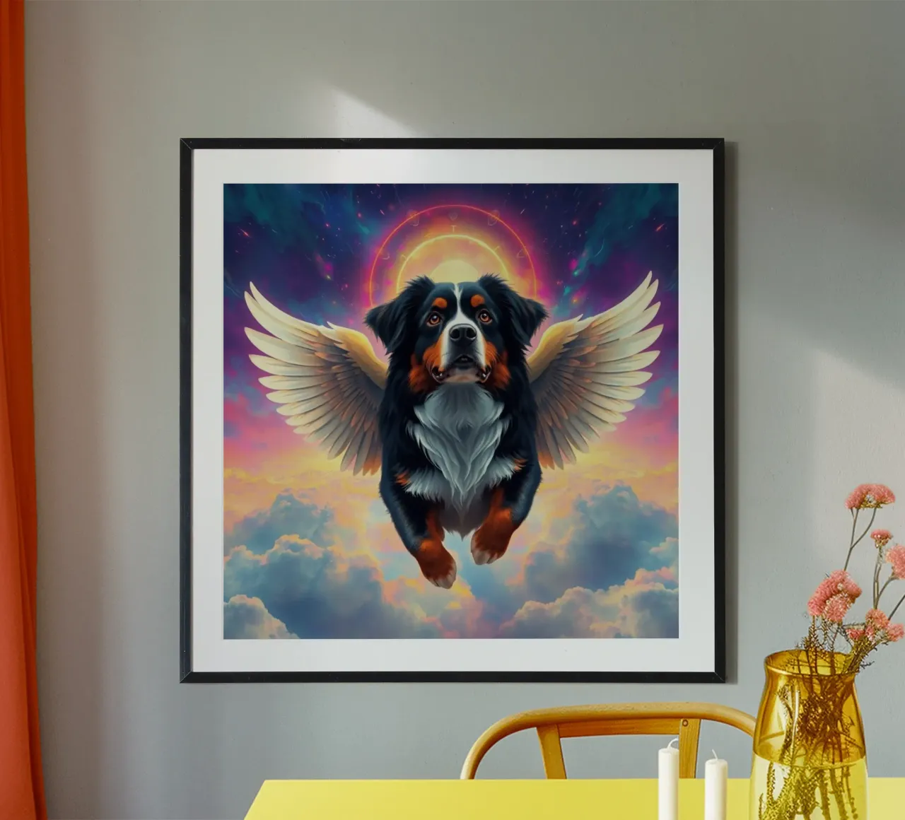 Un angelo del cielo #30 poster con telaio in legno da Yumis.Beargang.and.Me