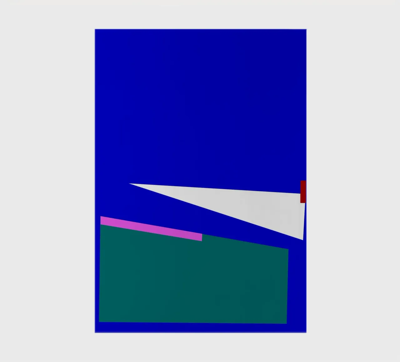 Geometrische abstrakte blau, grün und rosa Komposition Notizbuch von Artbyvo