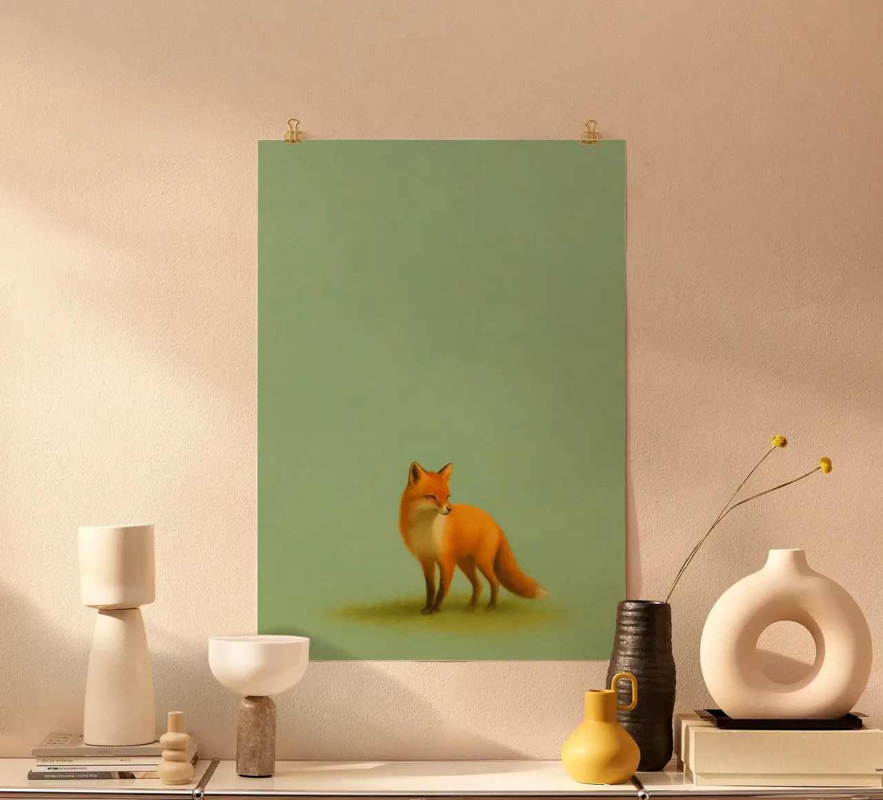 Serene Fox Illustration poster da Mosaic Dialogue