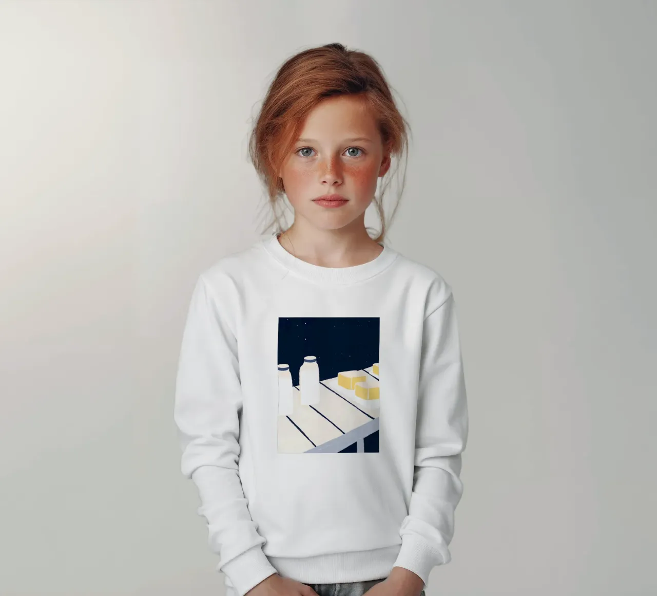 Latte bianco felpa bambino da PERSONAL TOUCH