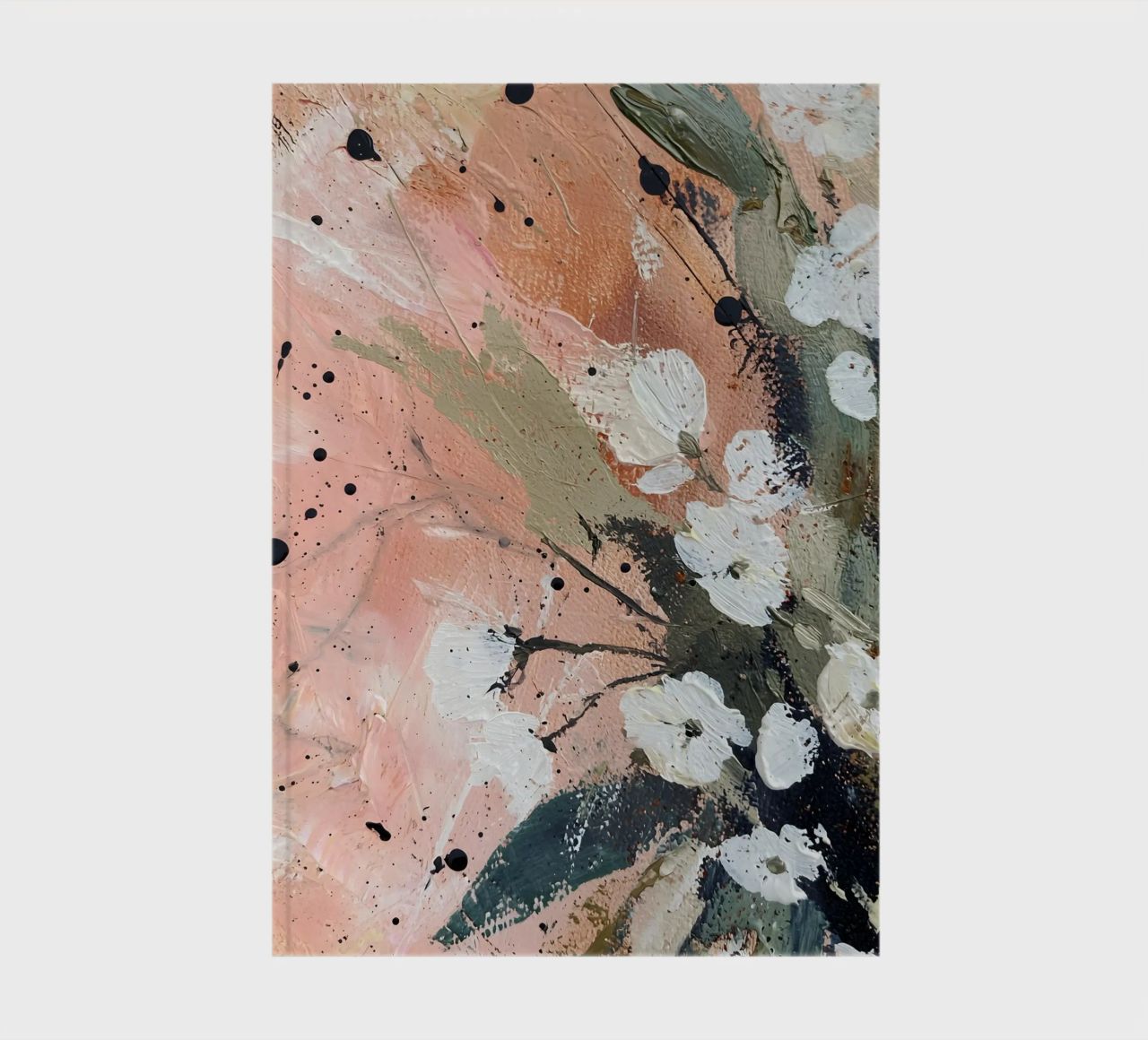 Abstract Painted Flowers Notizbuch von Gypsy Galleria