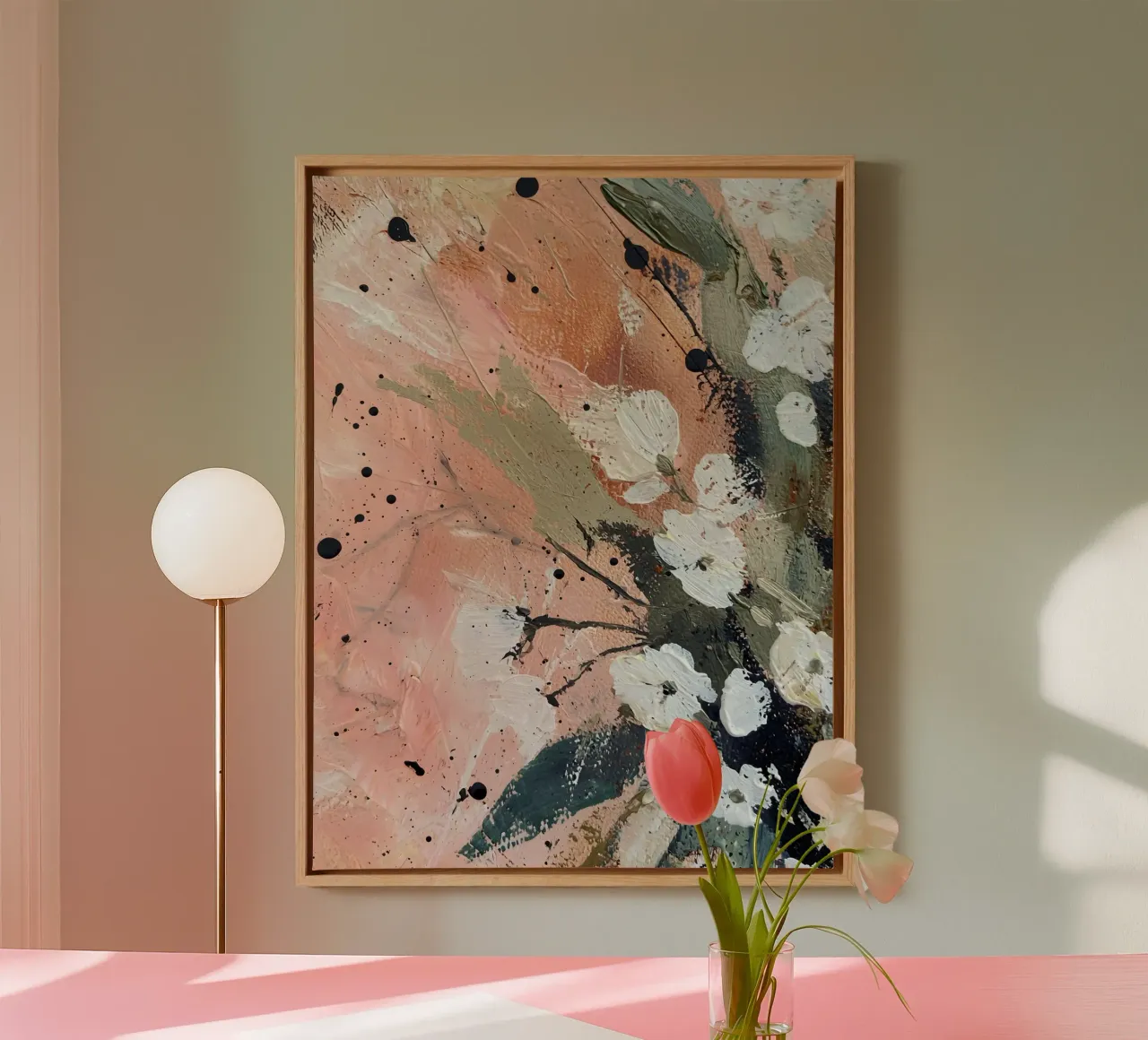 Abstract Painted Flowers tela con Cornice a cassetta da Gypsy Galleria