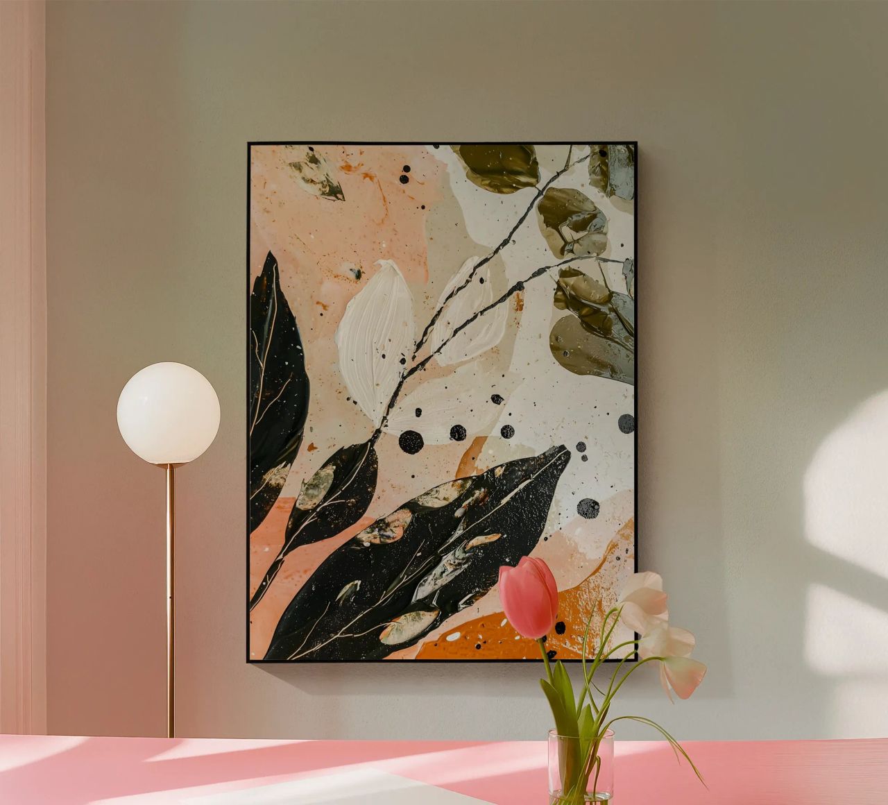 Abstract Painted Flowers plexiglass da Gypsy Galleria