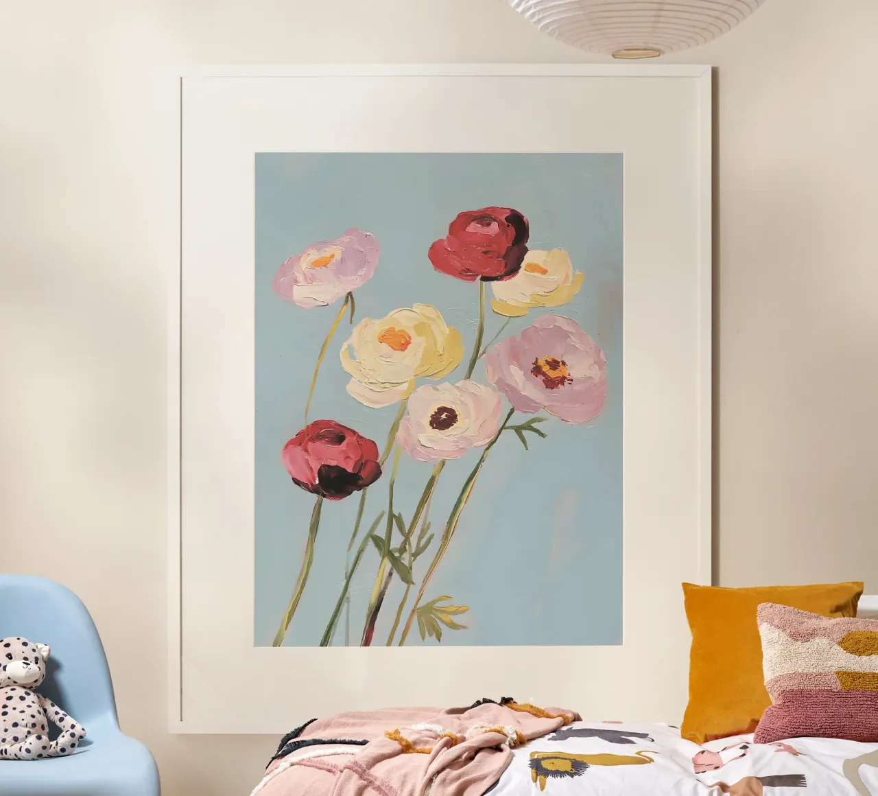 Painted Flowers poster con telaio in alluminio da Gypsy Galleria