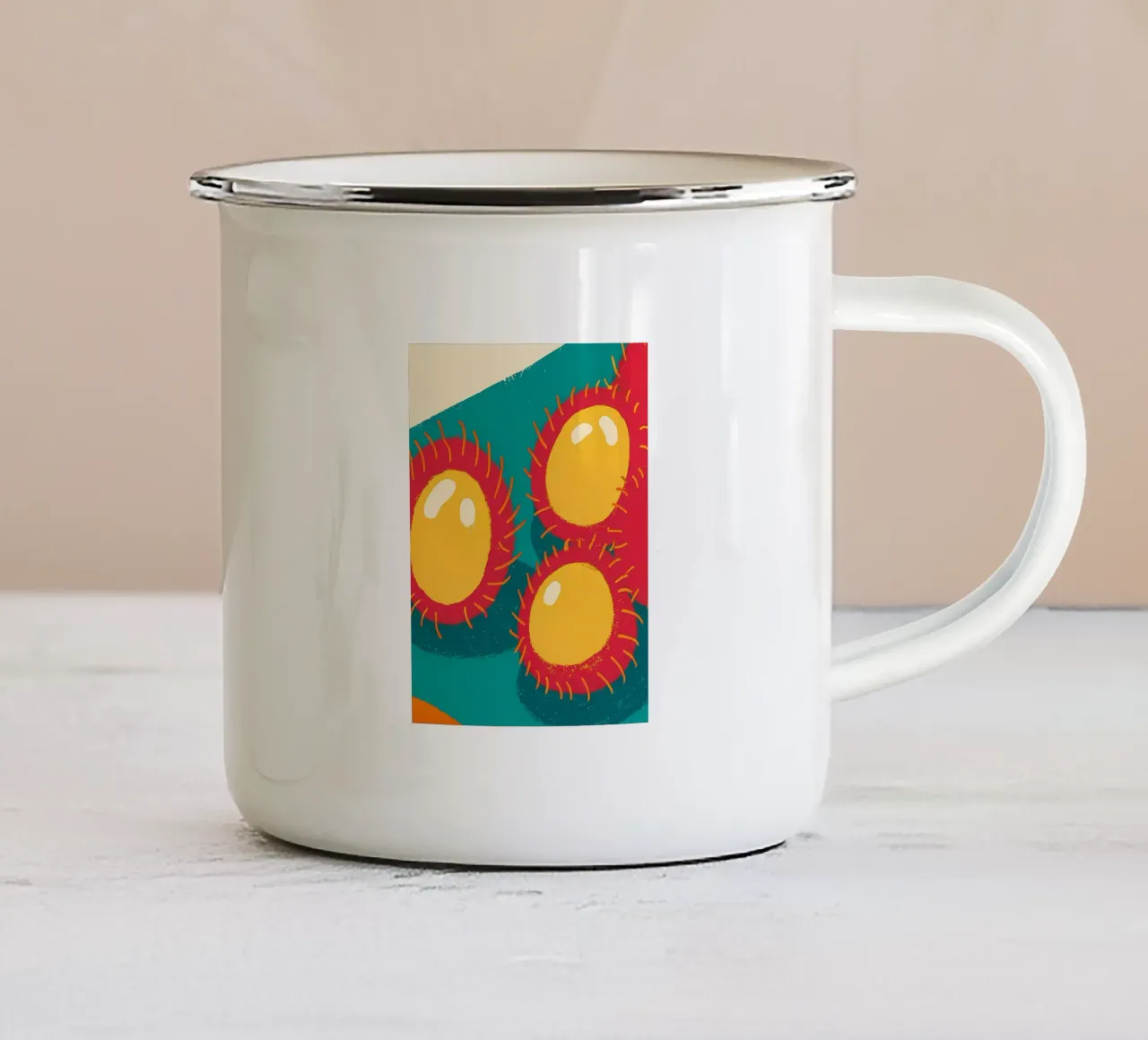 Rambutan tazza in smalto da PERSONAL TOUCH