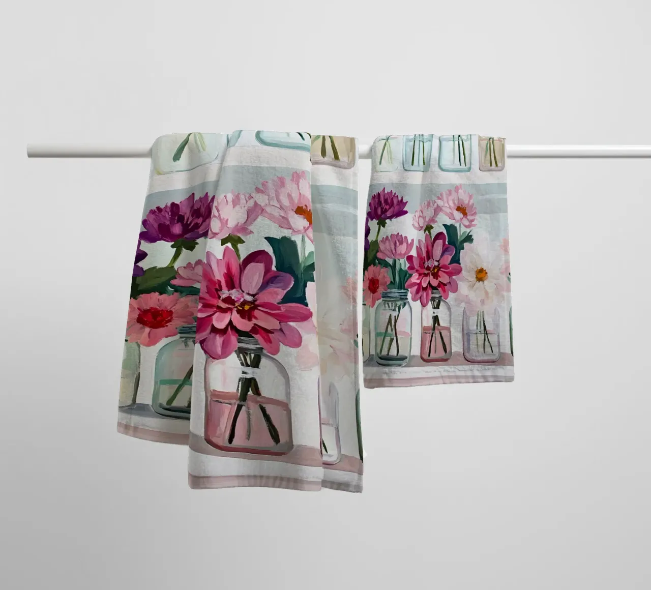 Floral Vases asciugamano da bagno da Gypsy Galleria