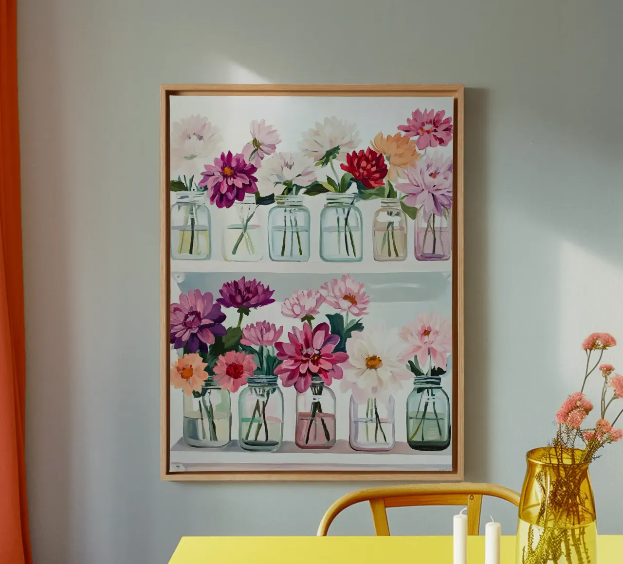 Floral Vases canvas met Baklijst van Gypsy Galleria