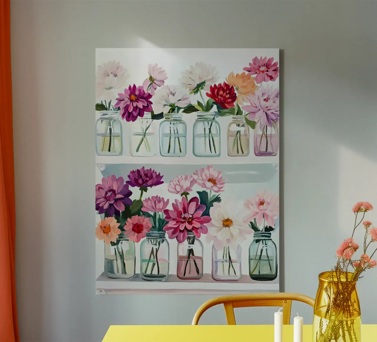 Floral Vases canvas met Baklijst van Gypsy Galleria