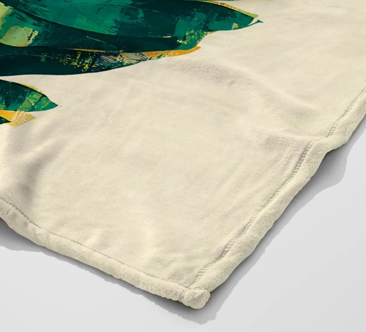 Palm Tropical B fleece blanket by Mateo