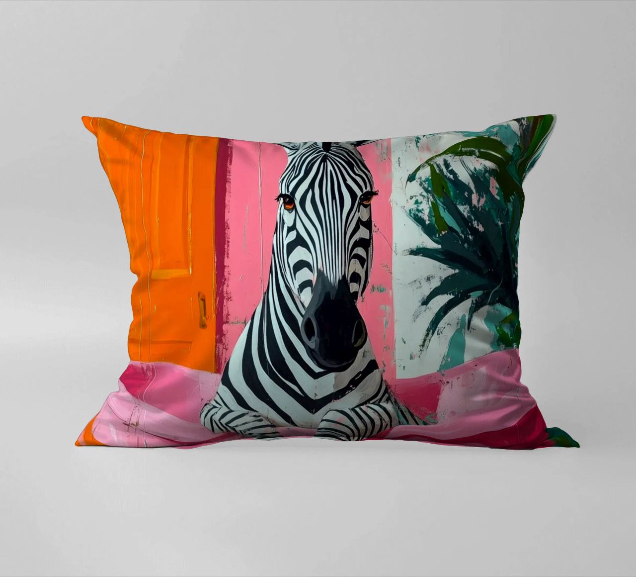 Zebra in bagno cuscino da Justyna Jaszke JBJart