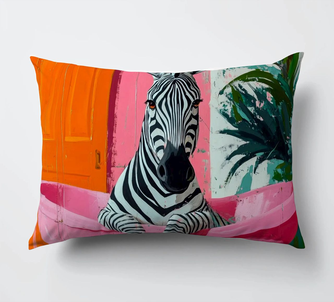 Zebra in bagno cuscino da Justyna Jaszke JBJart