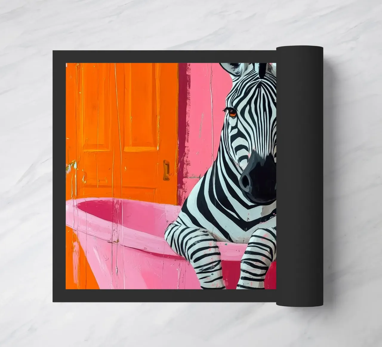 Cebra en el baño felpudo de Justyna Jaszke JBJart