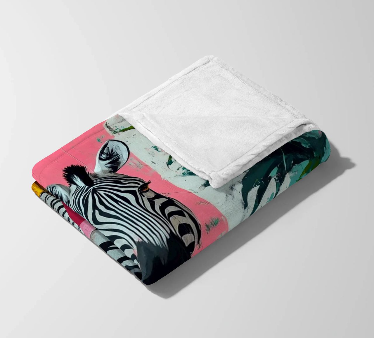 Zebra in bagno coperta in pile da Justyna Jaszke JBJart
