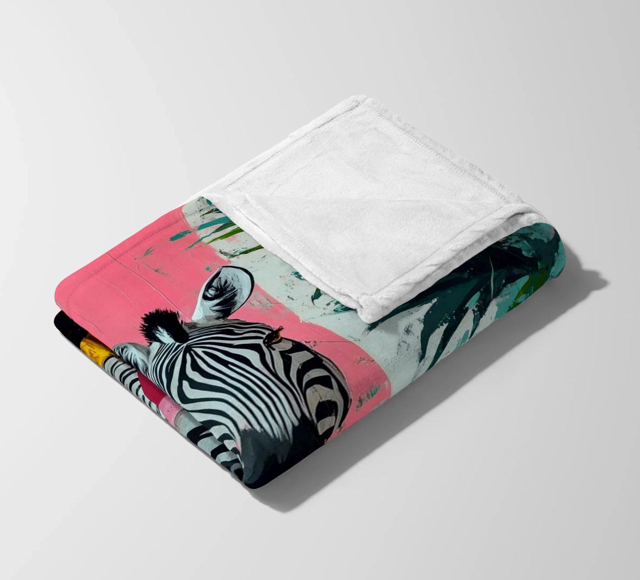Zebra in bagno coperta in pile da Justyna Jaszke JBJart