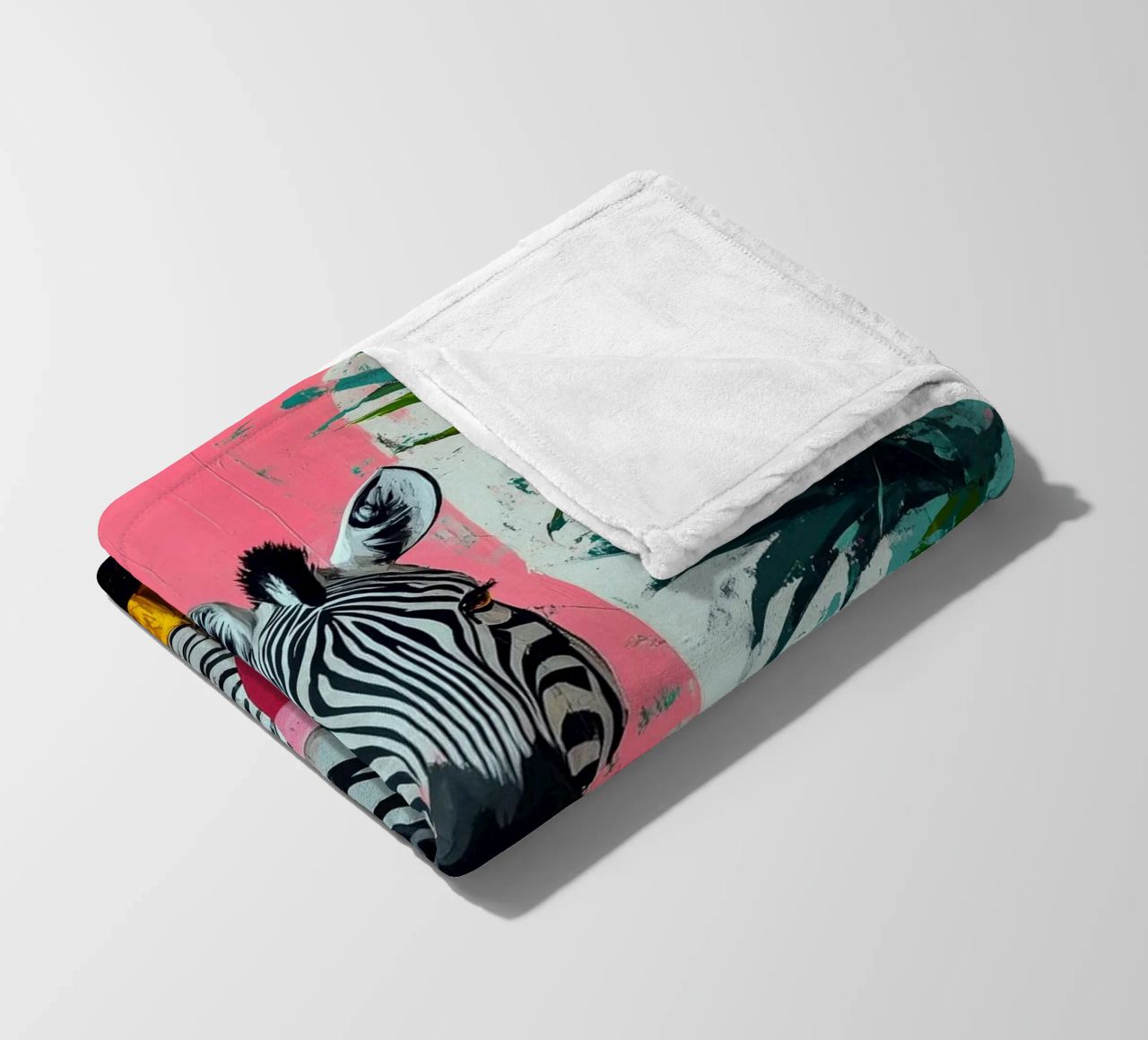 Zebra in bagno coperta in pile da Justyna Jaszke JBJart