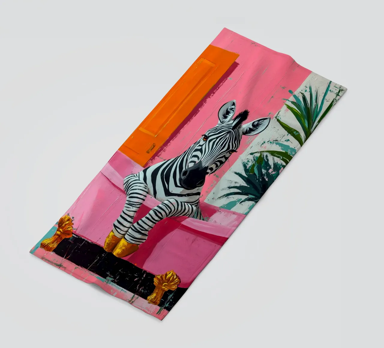 Zebra in bagno telo mare da Justyna Jaszke JBJart