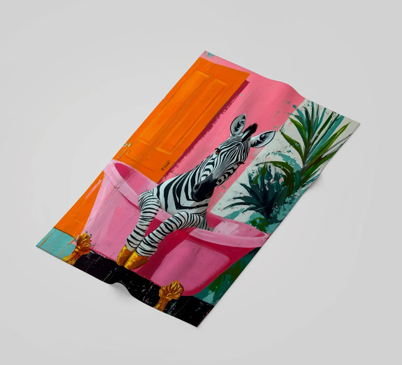 Zebra in bagno telo mare da Justyna Jaszke JBJart