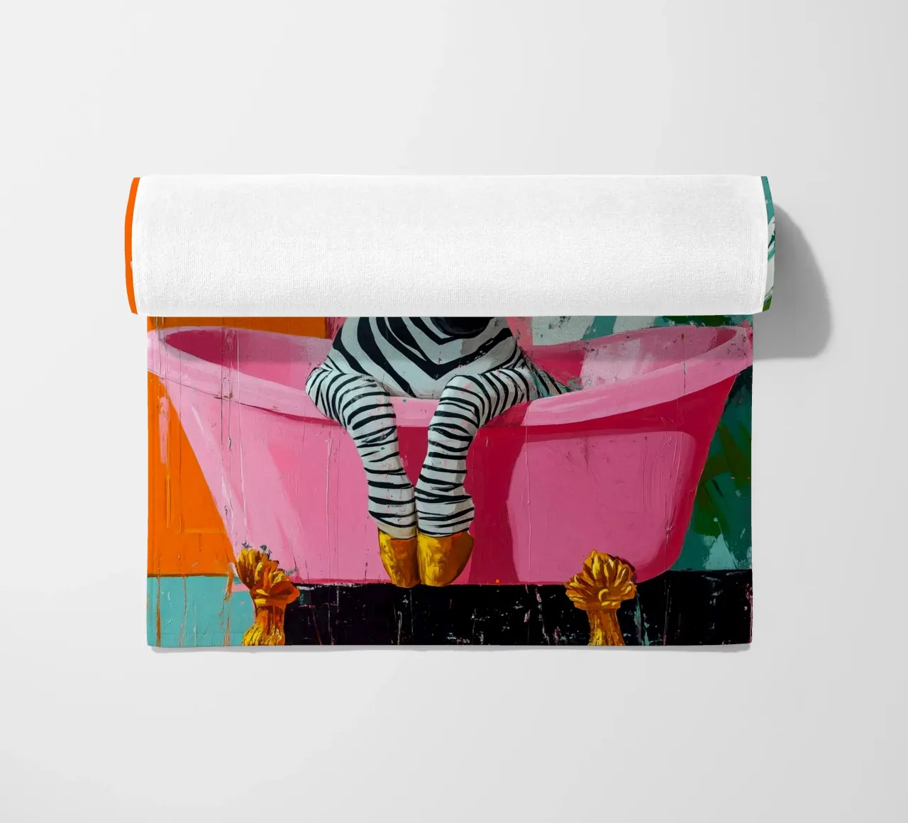 Zebra in bagno telo mare da Justyna Jaszke JBJart