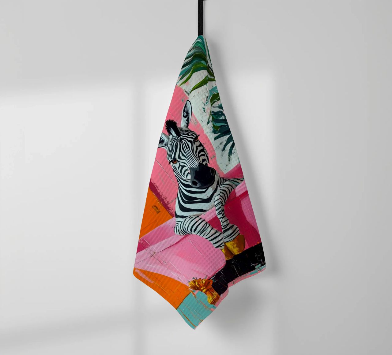 Zebra in bagno canovaccio da cucina da Justyna Jaszke JBJart