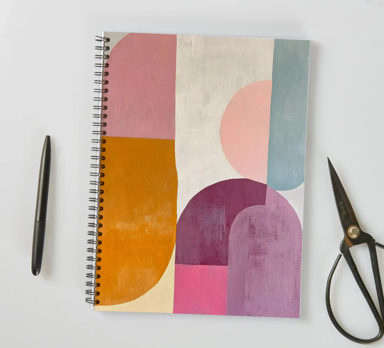 Pastel Abstract spiral notebook by Gypsy Galleria