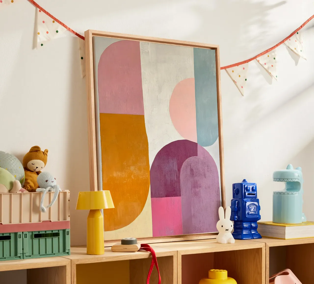 Pastel Abstract tela con Cornice a cassetta da Gypsy Galleria