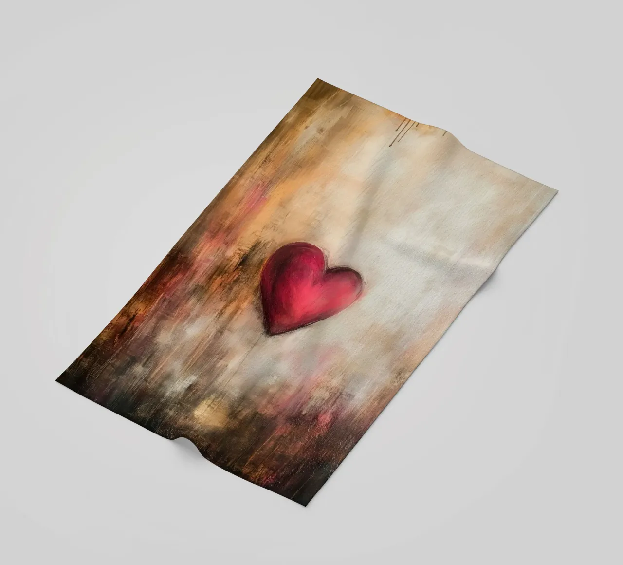 My heart beach towel by Justyna Jaszke JBJart