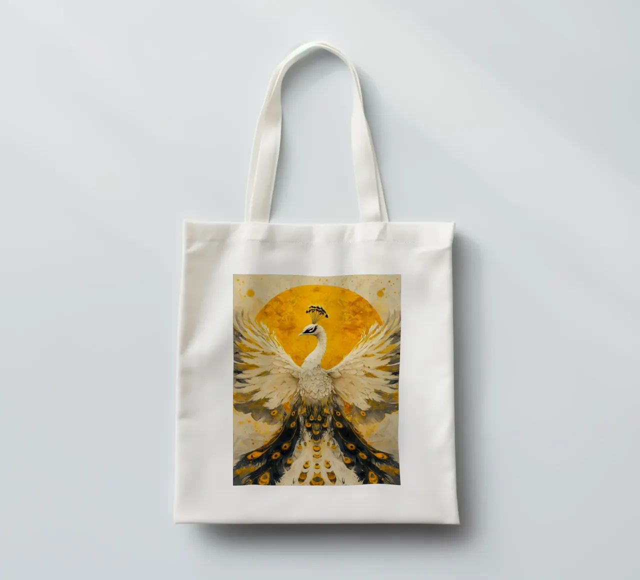 Pavone d'oro borsa in juta da Justyna Jaszke JBJart