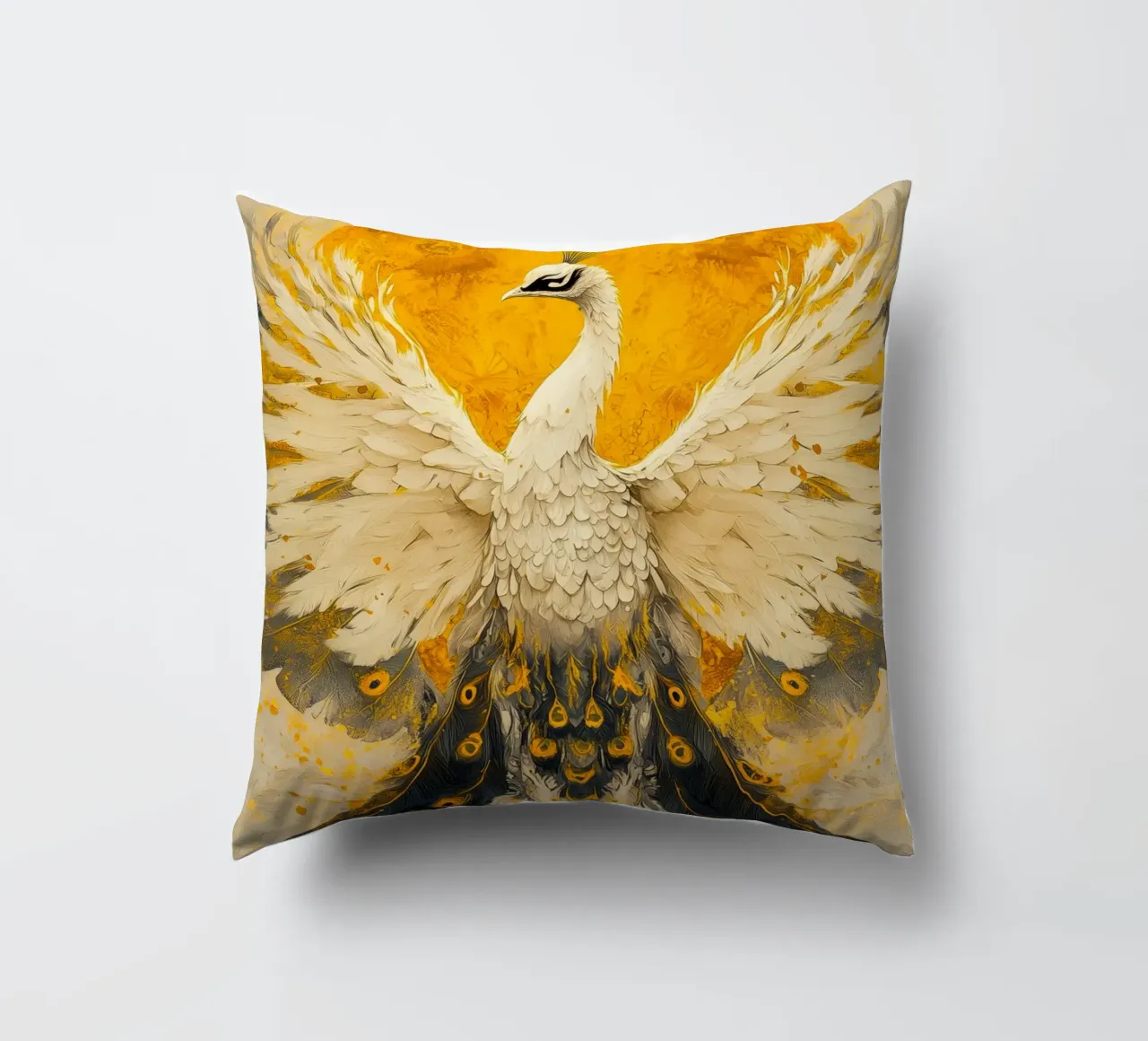 Pavone d'oro cuscino da Justyna Jaszke JBJart