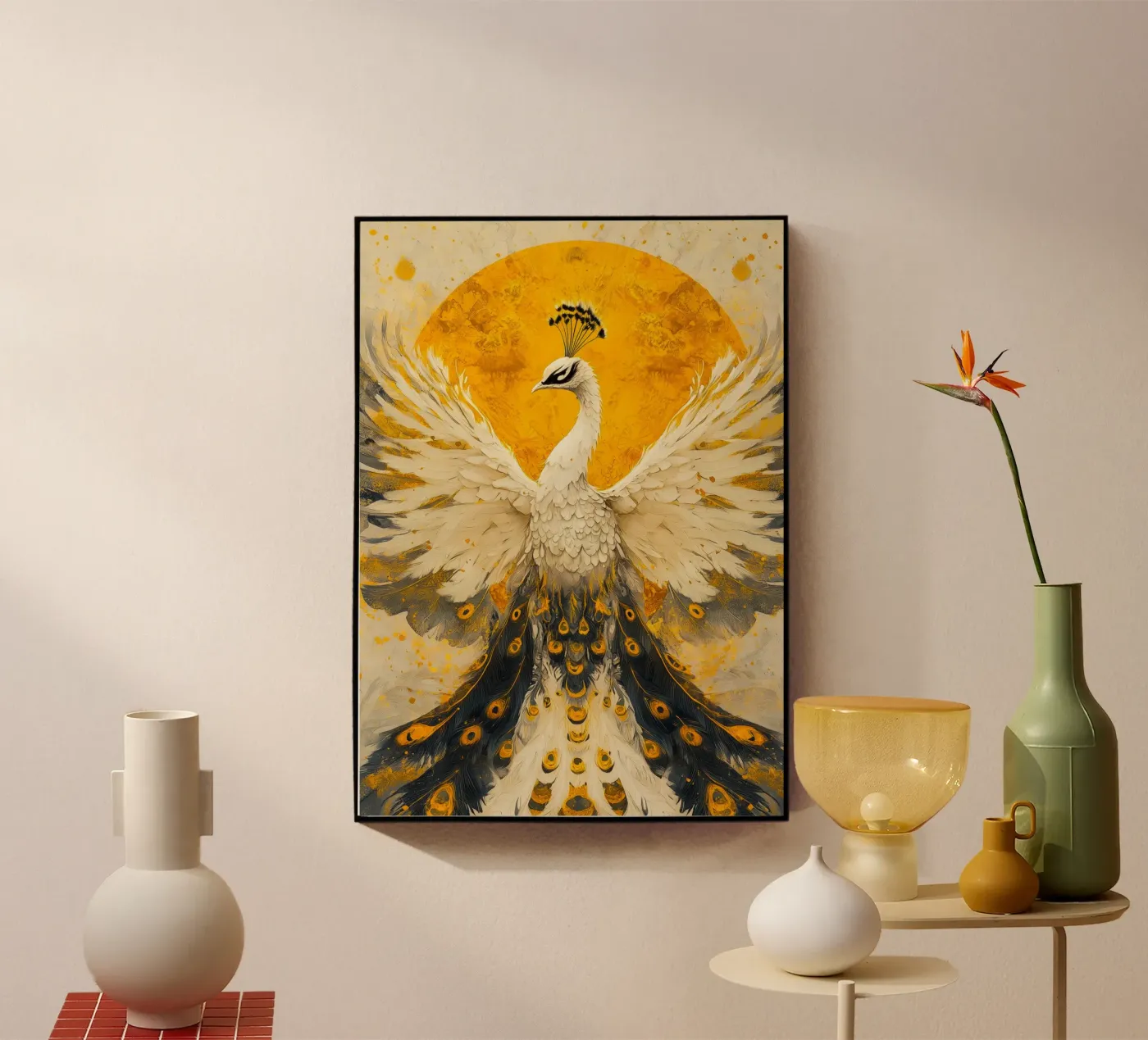 Gold peacock plexiglass da Justyna Jaszke JBJart