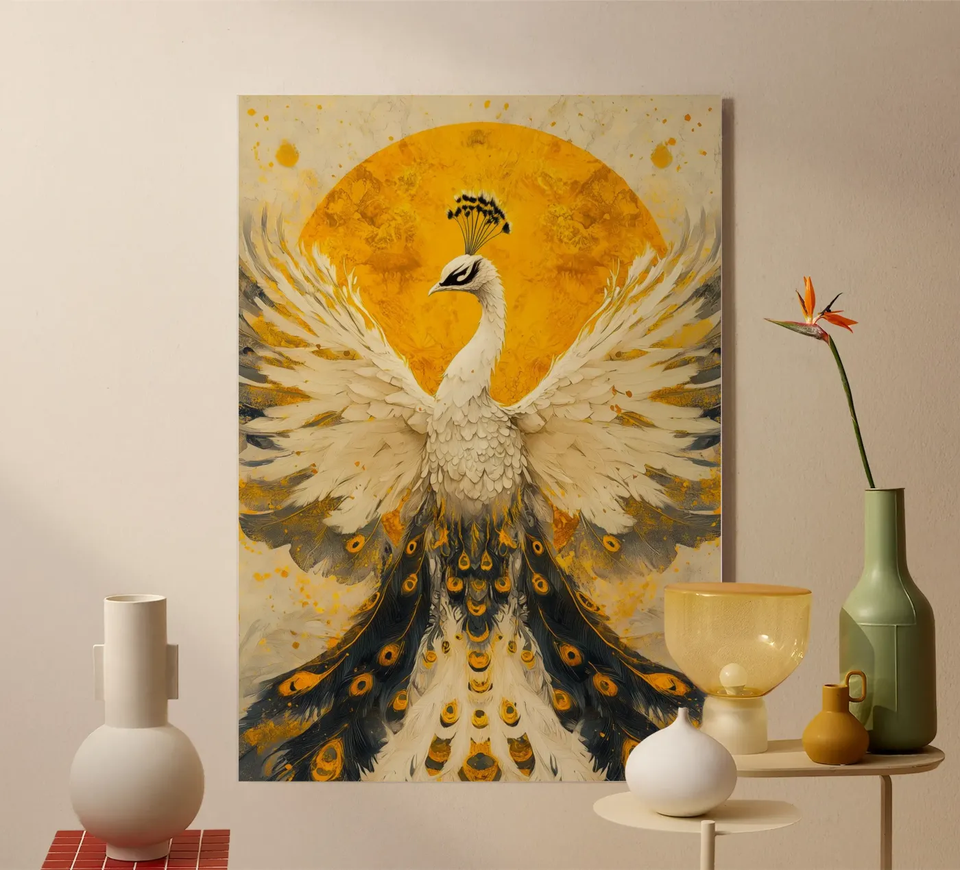 Gold peacock plexiglass da Justyna Jaszke JBJart