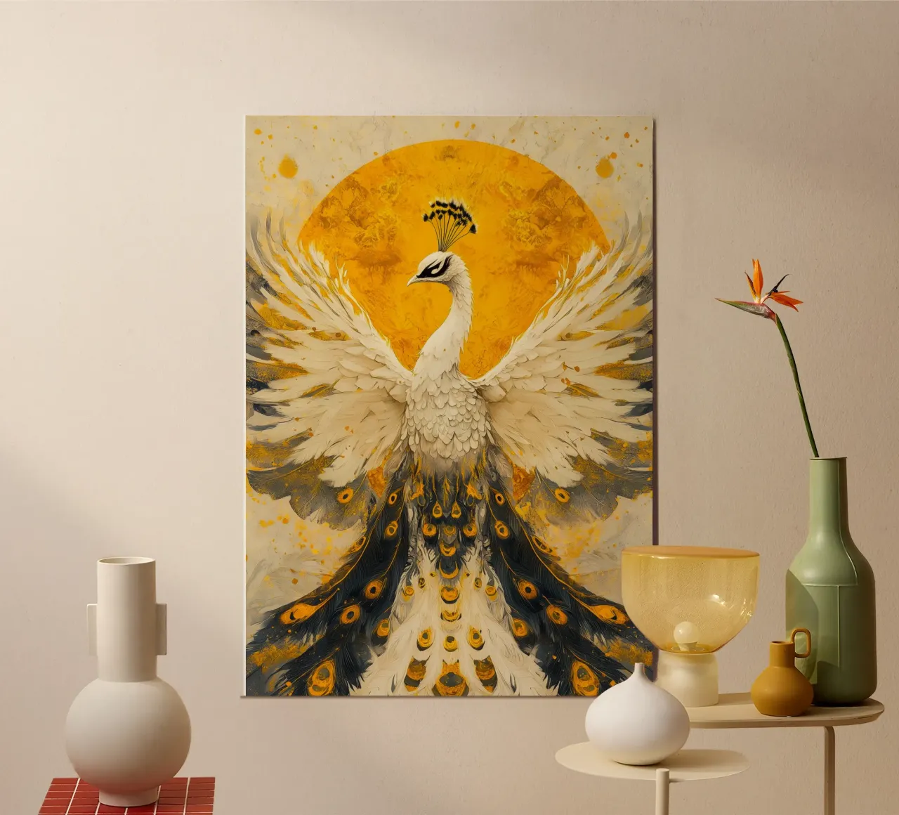 Pavone d'oro carta hahnemühle da Justyna Jaszke JBJart