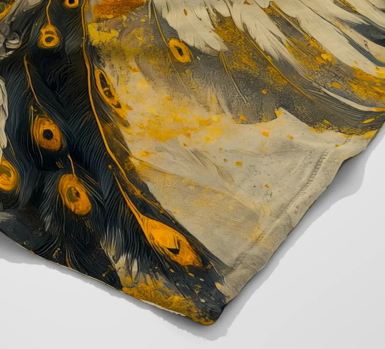 Pavone d'oro coperta in pile da Justyna Jaszke JBJart