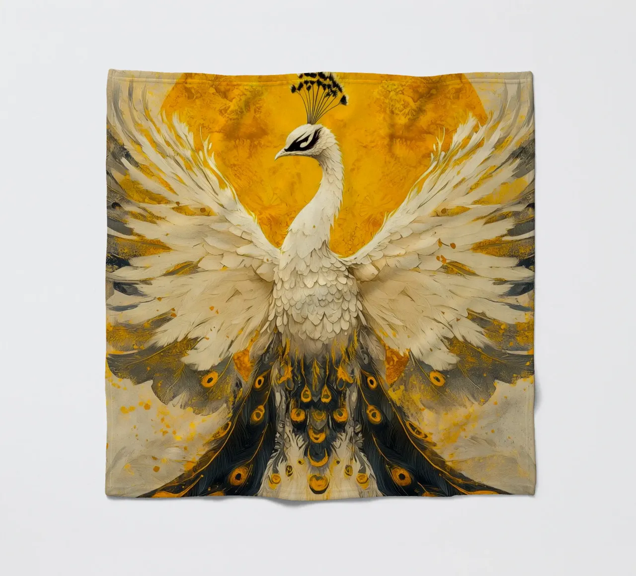 Pavone d'oro coperta in pile da Justyna Jaszke JBJart
