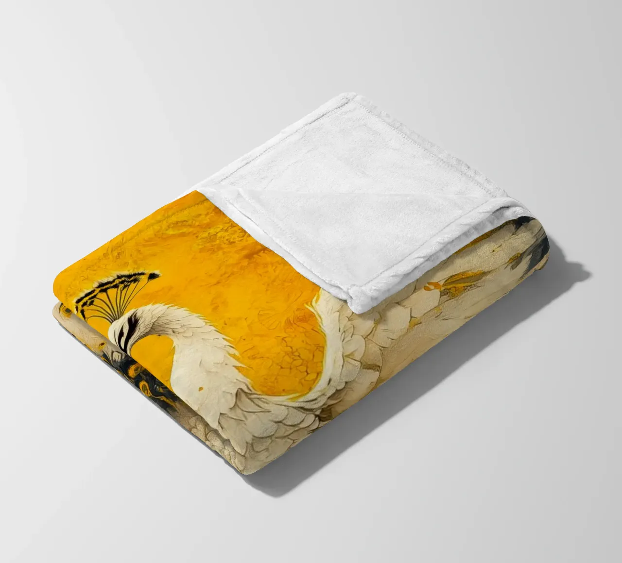 Pavone d'oro coperta in pile da Justyna Jaszke JBJart