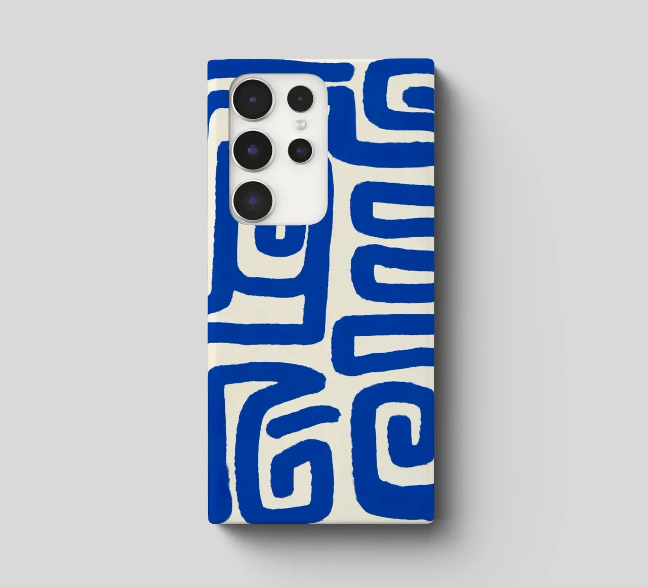 Blue line art 03 samsung phone case by Little Dean